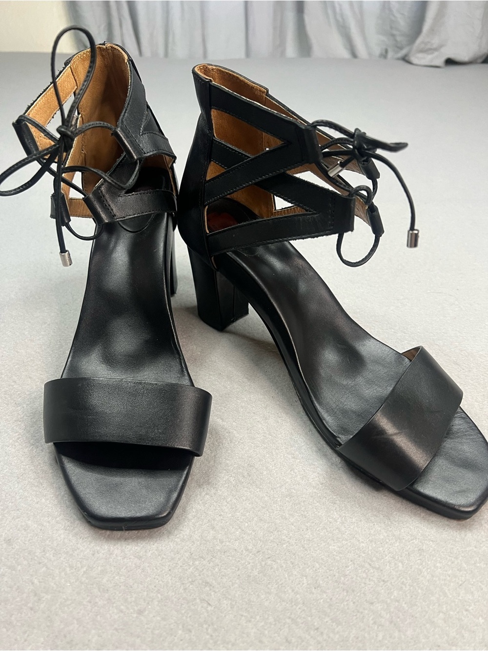 Bared Footwear strappy ankle tie heeled sandals